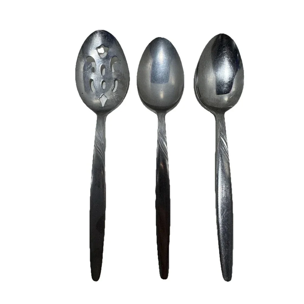 Set Of 3 Stainless Steel Japan Serving Spoons